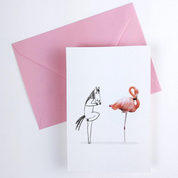 Les Folles Aventures : Carte Postales Flamingo